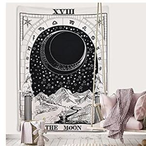 The Moon Tarot Card Tapestry